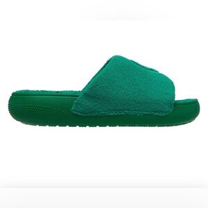 NIB CROCS 🦎 CLASSIC TOWEL SLIDES - GREEN 💚, Sz.5, BNWTIB